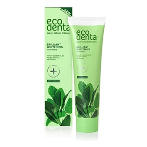 Ecodenta Green Brilliant Whitening bieliaca zubná pasta s fluoridom pre svieži dych Mint Oil + Sage Extract 100 ml