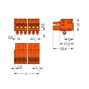 Zásuvkový konektor na kabel WAGO 2231-316/008-000, 82.78 mm, pólů 16, rozteč 5.08 mm, 25 ks