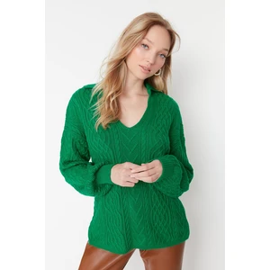 Trendyol Sweater - Green - Regular fit