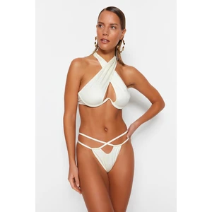 Trendyol Bikini Bottom - Ecru - Plain