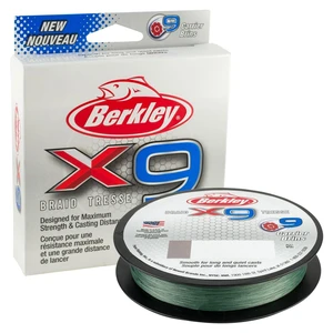 Berkley splietaná šnúra x9 low vis green 300 m - 0,06 mm 6,4 kg