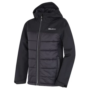 Husky Swany K 152, black Dětská softshell plněná bunda