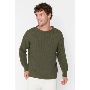 Trendyol Sweater - Khaki - Oversize