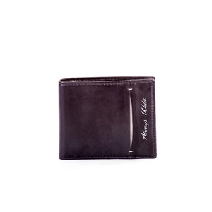 Men´s black leather wallet with a slit