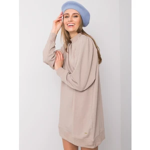 YOU DON´T KNOW ME. Beige sweatshirt dress