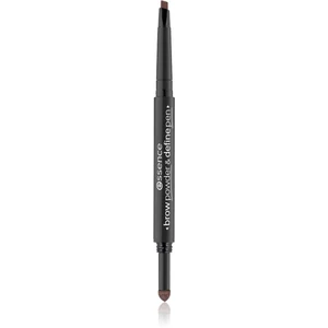 Essence Brow Powder & Define Pen precízna ceruzka na obočie odtieň 02 Warm Dark Brown 0,4 g