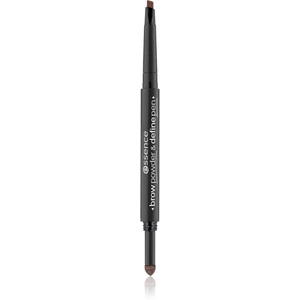 Essence Brow Powder & Define Pen precízna ceruzka na obočie odtieň 02 Warm Dark Brown 0,4 g