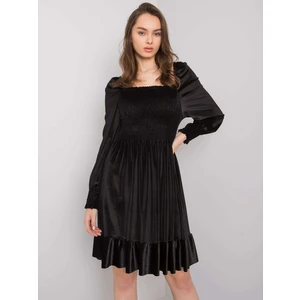 Black velor dress