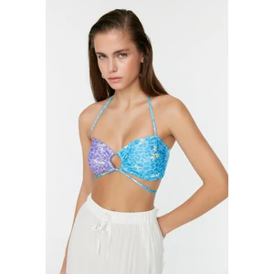 Trendyol Multicolored Floral Print Bikini Top