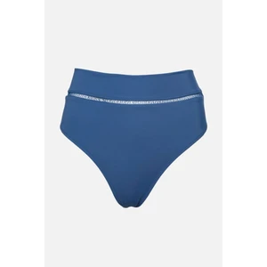 Trendyol Dark Blue Stripe Accessory Detailed Bikini Bottoms