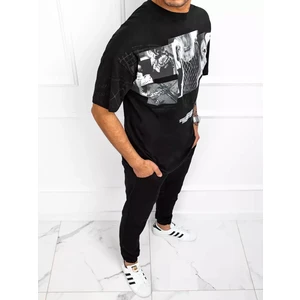 Black Dstreet RX4845 men's T-shirt with print