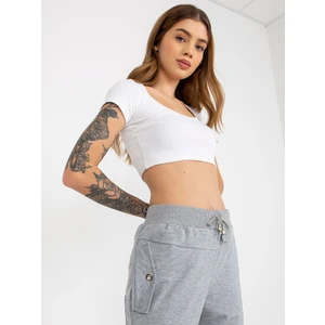 Grey women's sweatpants with pockets