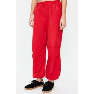 Trendyol Red Jogger Normal Waist Elastic Woven Trousers