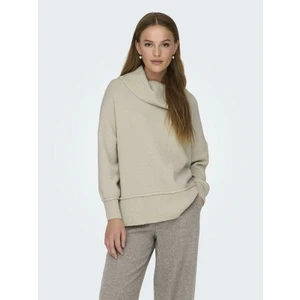 Beige women's oversize sweater ONLY Hazel - Women