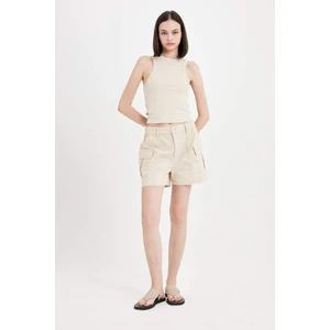 DEFACTO Regular Fit Poplin Normal Waist Short