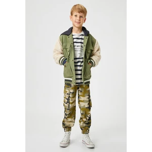 Koton Boy's Beige Patterned Jeans