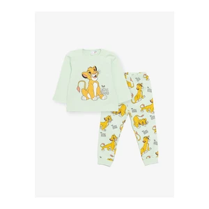 LC Waikiki Crew Neck Long Sleeve The Lion King Printed Baby Boy Pajamas Set