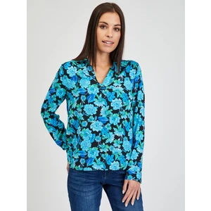 Orsay Blue Ladies Floral Blouse - Women