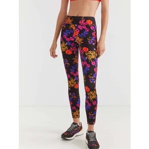 Black Womens Floral Sports Leggings Desigual Run - Women