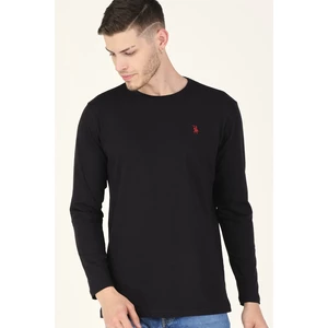 T8588 DEWBERRY BIKE COLLAR MEN'S SWEATSHIRT-BLACK