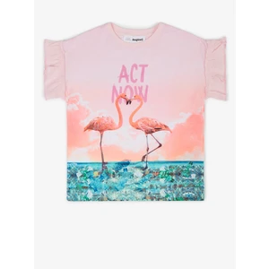 Pink Girls' T-Shirt Desigual Velez - Girls