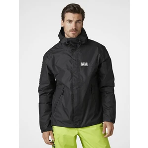 Black Men's Waterproof Lightweight Jacket with Hood HELLY HANSEN Ervik - Men