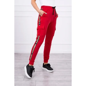 Pants cargo red