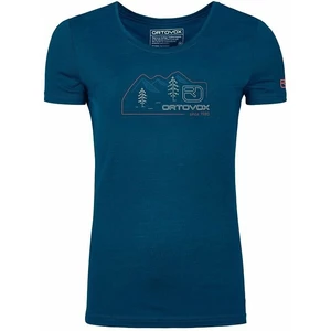 Ortovox T-shirt outdoor 140 Cool Vintage Badge T-Shirt W Petrol Blue XS