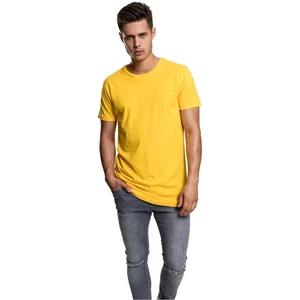 Shaped long T-shirt chrome yellow