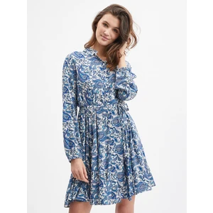 Orsay Blue Ladies Patterned Dress - Women