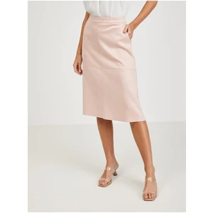 Orsay Apricot Women's Midi Skirt in Suede - Women