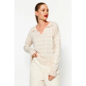 Trendyol Stone Striped Knitwear Sweater