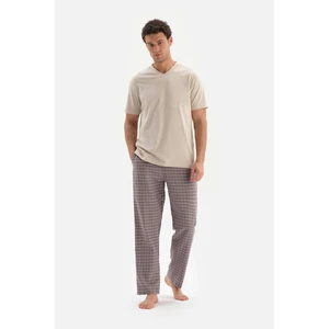 Dagi Weave Gray Checkered Pajama Bottoms