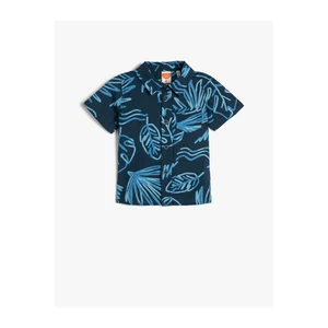 Koton Shirt with Short Sleeves, Pocket Detailed, Floral Print, Cotton