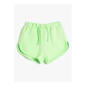 Koton Tie Waist Normal Green Girls' Shorts 3skg40058ak