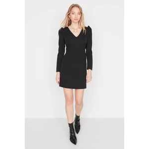 Trendyol Black V Neck Woven Dress