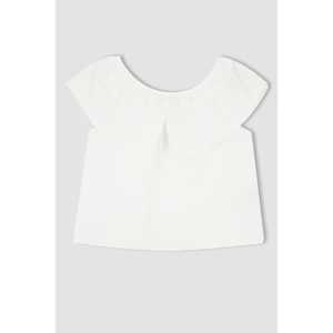 DEFACTO Girl Short Sleeve Poplin Blouse