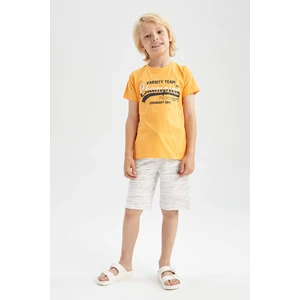 DEFACTO Boy Regular Fit Printed Bermuda Shorts