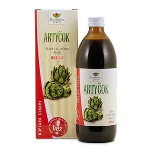 EkoMedica Czech Artyčok – 99,8 % šťáva z artyčoku 500 ml