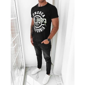 Black men's T-shirt with Dstreet print