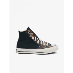 Black Womens Ankle Sneakers Converse Chuck 70 - Women