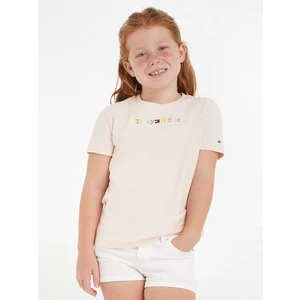 Light pink Tommy Hilfiger T-shirt for girls