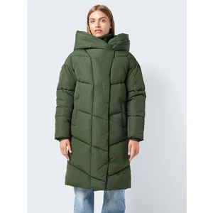 Khaki Ladies Quilted Coat Noisy May New Tally - Women