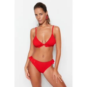 Trendyol Red Gippli Regular Leg Bikini Bottoms