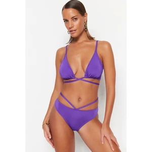 Trendyol Purple Pile Regular Leg Bikini Bottoms