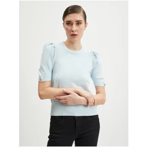 Light blue Ladies Short Sleeve Sweater Guess Emma - Women