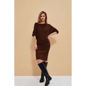 Warm dress with 3/4 sleeves