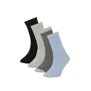 DEFACTO Boys' Striped Patterned 4-Pack Socks