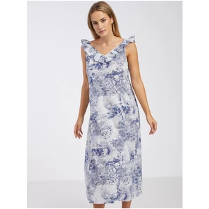 Blue-white flowered midishats JDY Filippa - Ladies