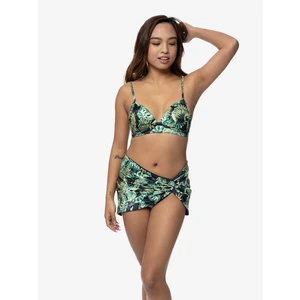 Black and Green Women's Patterned Swimwear Skirt DORINA Kano - Women